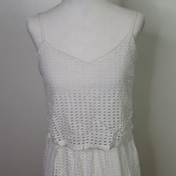 Madewell Skylight Eyelet Cotton White Dress Sz. 4 - Picture 5 of 8